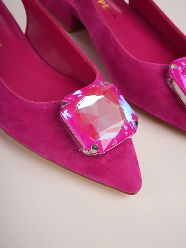 Baleríny SUEDE FUXIA (1)