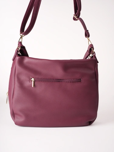 GROSSO BAG dámská kabela kožená vínová (3)