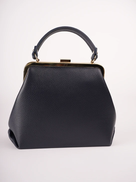 GROSSO BAG dámska kožená kabelka, modrá