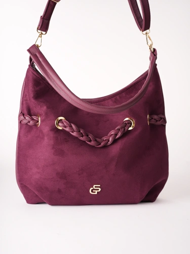 GROSSO BAG dámská kabela kožená vínová