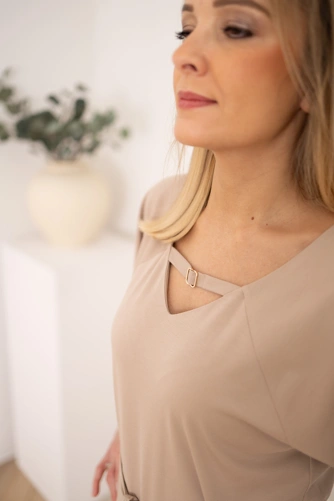 LA´AURORA dámske šaty béžové (5)