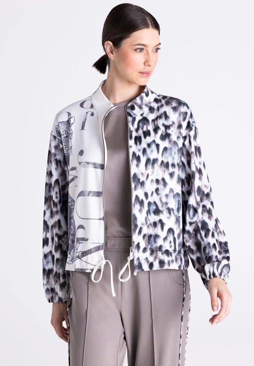 TUZZI QUIET WILD dámska mikina na zips Leopard