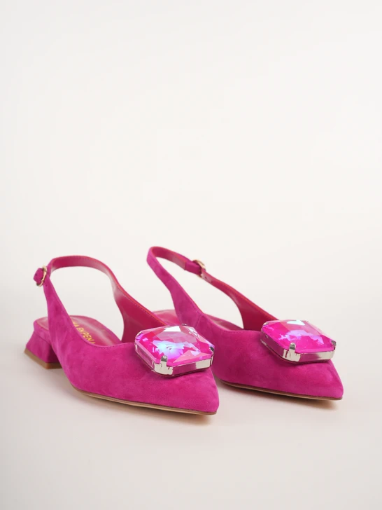 Baleríny SUEDE FUXIA