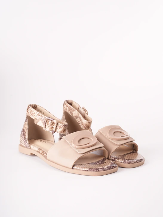 Dámske sandále PASS snake beige